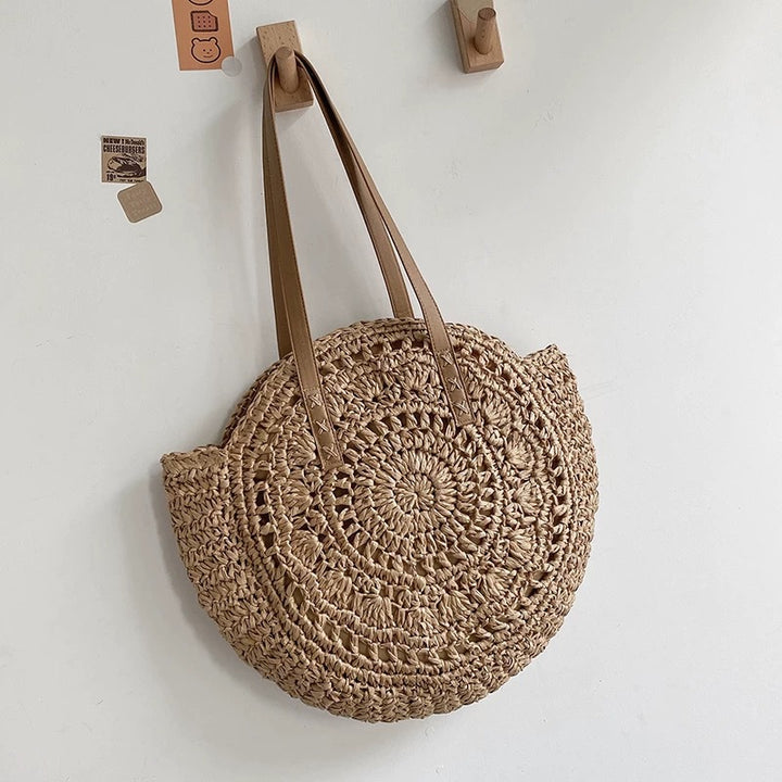 Handcrafted Round Wicker Bag Kalsten