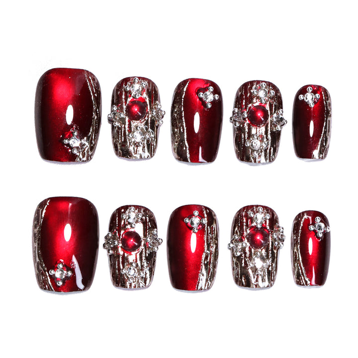 Artistic artificial nails in elegant design with glitter accents Kalsten