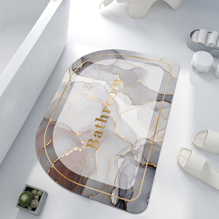 Luxurious Marble Design Bath Mat