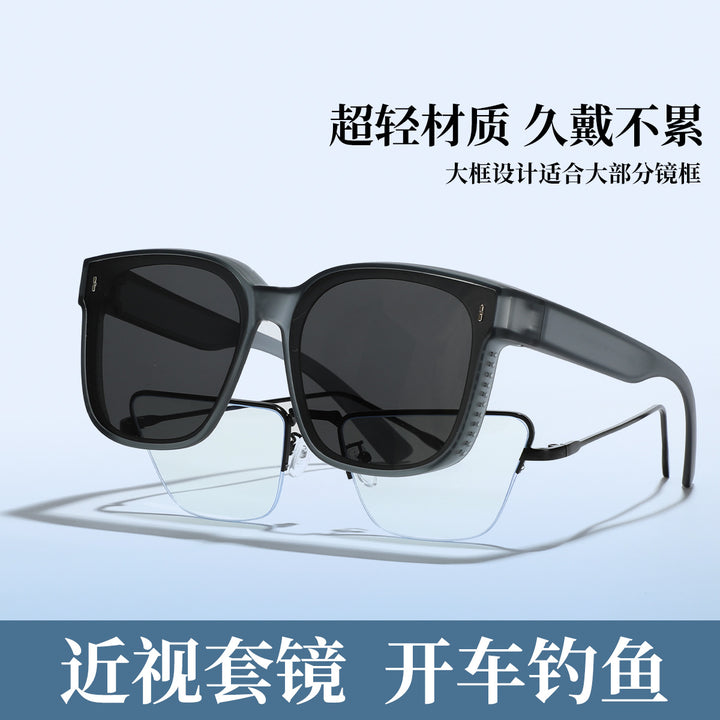 Women's square sunglasses with modern, glossy frame and UV protection Kalsten