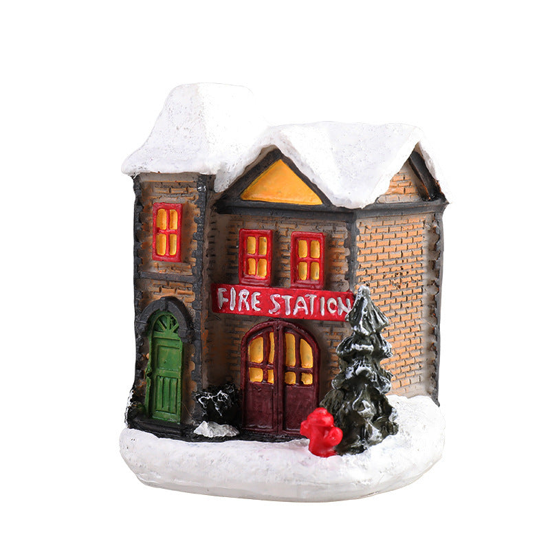 Decorative Christmas Toy House Figure