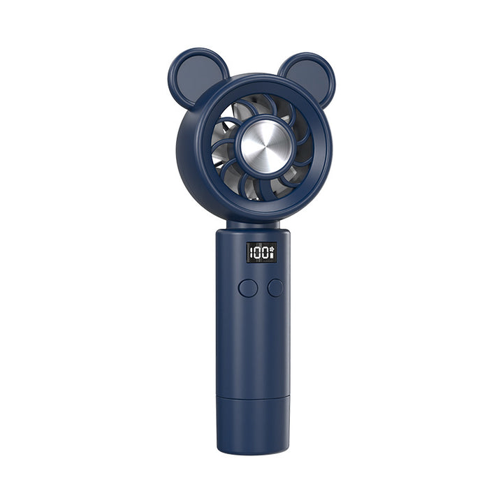 Unisex Portable Hand Fan in Cute Bear Design with Digital Display Kalsten