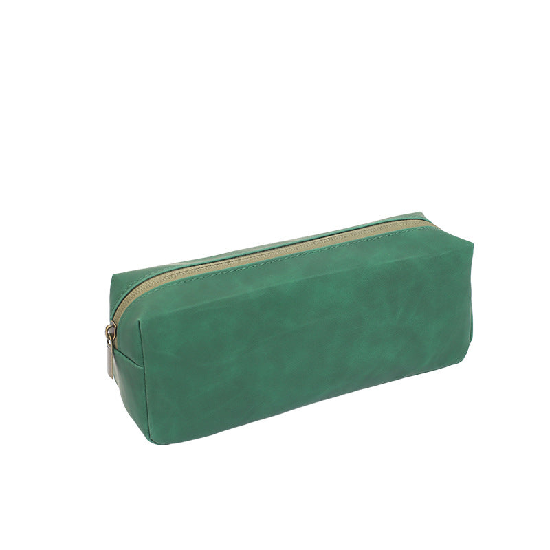 Premium Leather Zippered Pencil Pouch