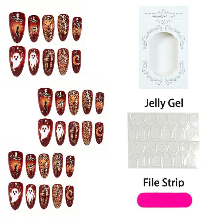 Artificial Nail Set with Halloween Designs Kalsten