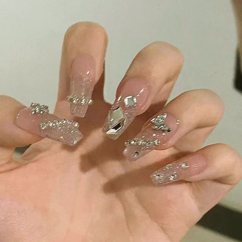Rhinestone & Glitter Press-On Nail Tips