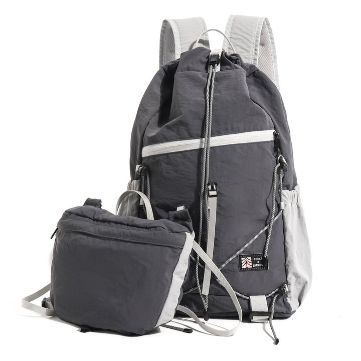 Lightweight Multi-Pocket Backpack with Detachable Pouch Kalsten