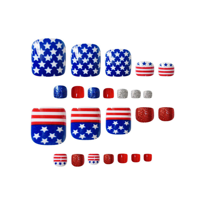 Patriotic Themed Press-On Nail Art Kalsten