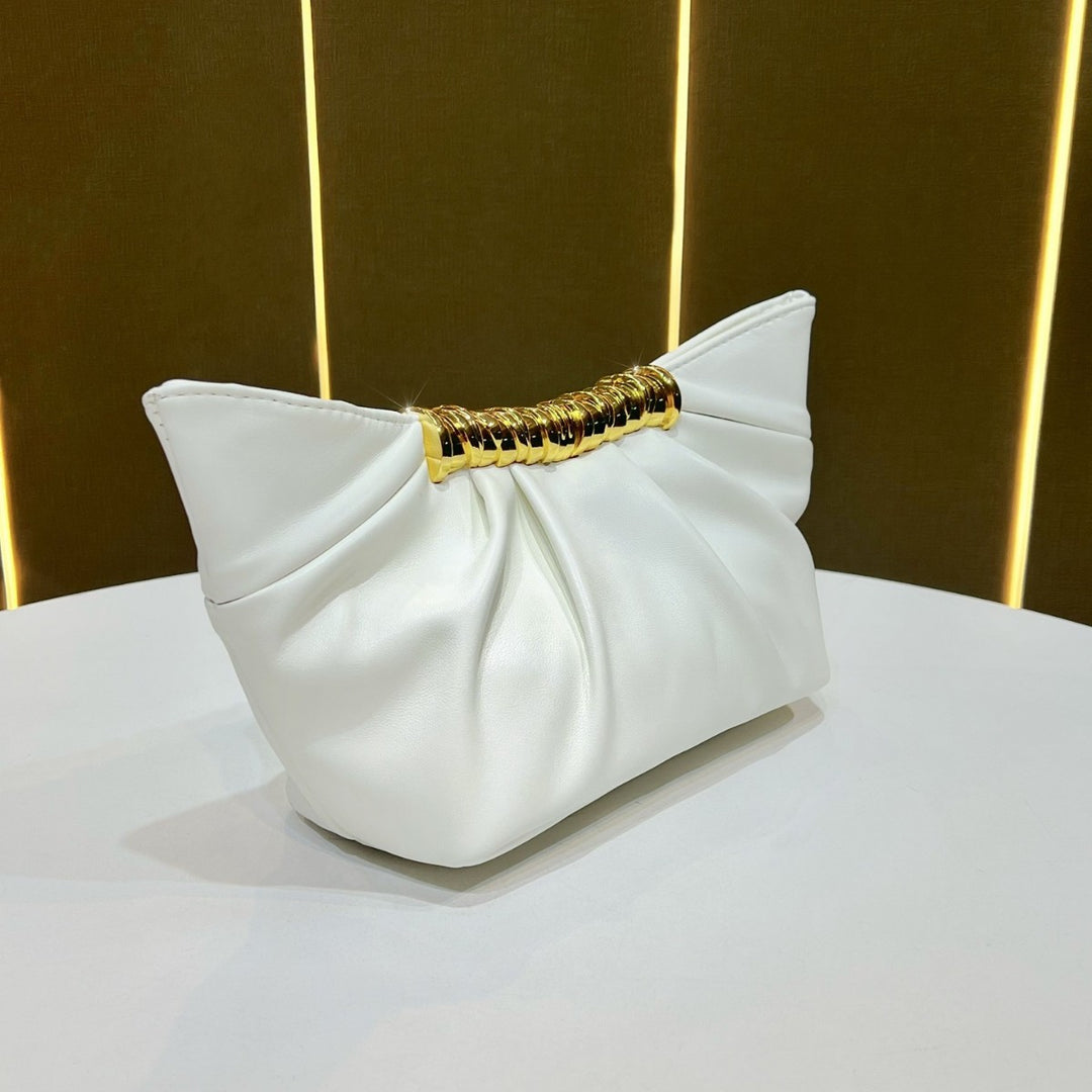 Stylish Pleated Handheld Handbag