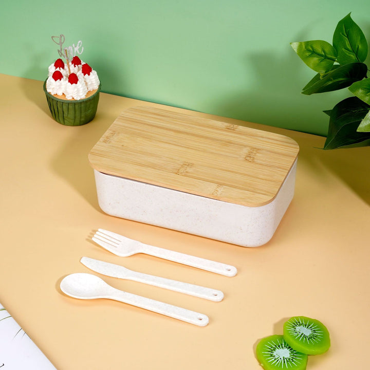 Eco-Friendly Bamboo-Lid Food Storage Container