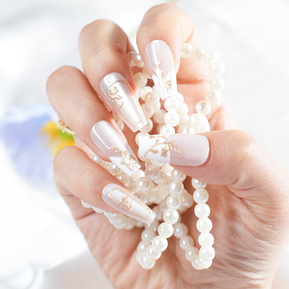 Floral Design Press-On Nail Set Kalsten