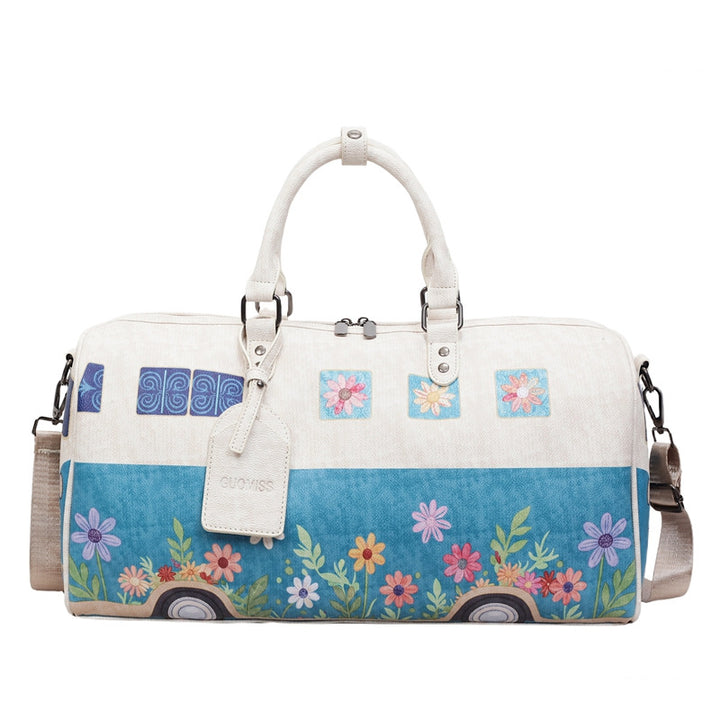Floral Print Canvas Duffle Bag Kalsten