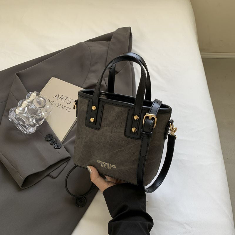 Compact Handheld Bucket Bag Kalsten