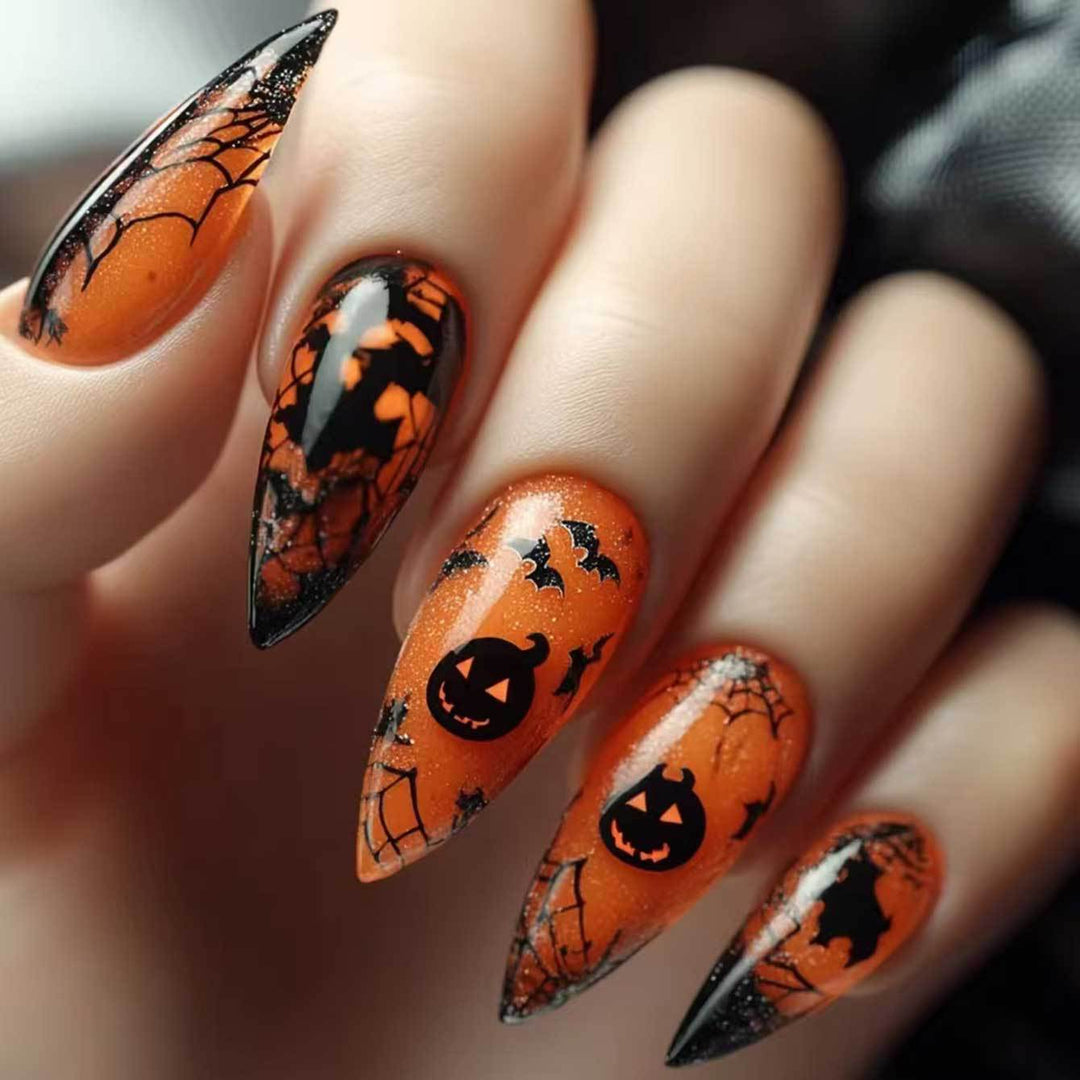 Halloween-Themed Decorative Press-On Nail Art Kalsten
