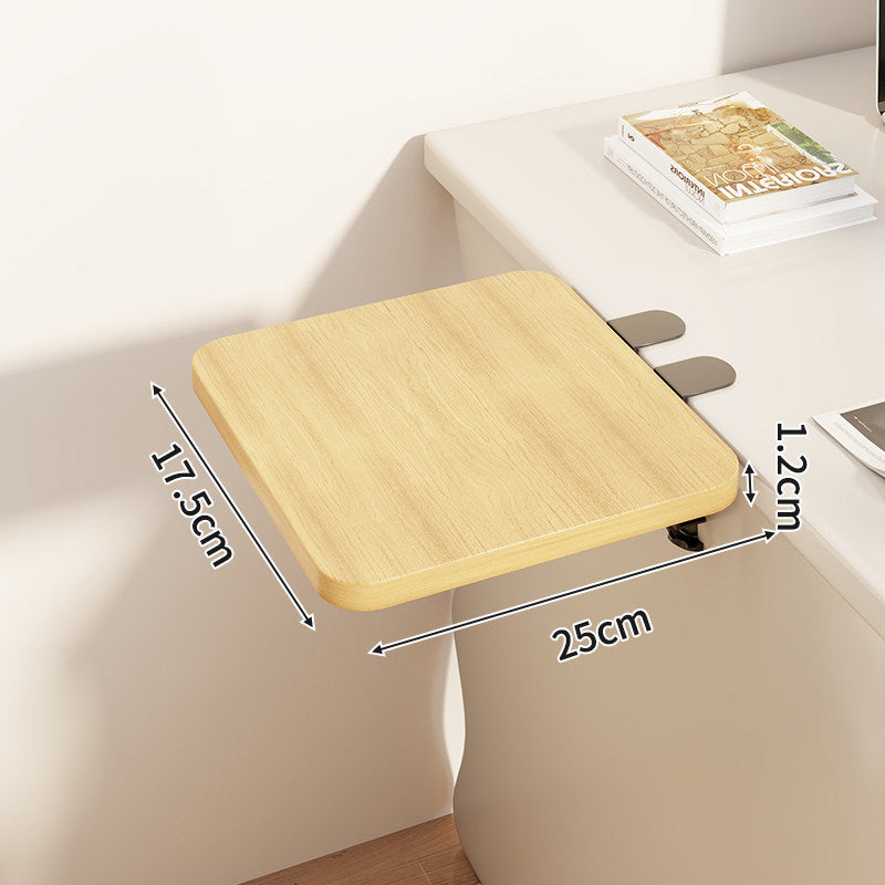 Slim Clamp-On Folding Side Desk Shelf Tray