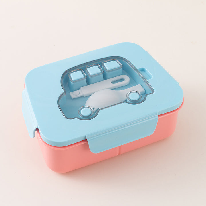 Multi-Functional Bento Lunch Box with Compartments and Utensils