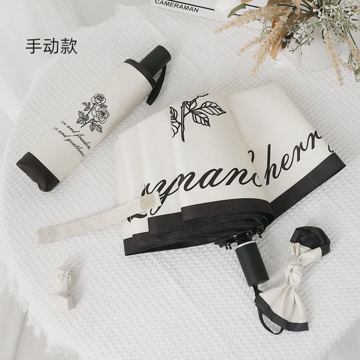 Ladies Foldable Windproof Umbrella with Floral Design Kalsten