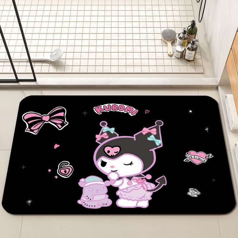 Playful Cartoon-Themed Bath Mat Kalsten