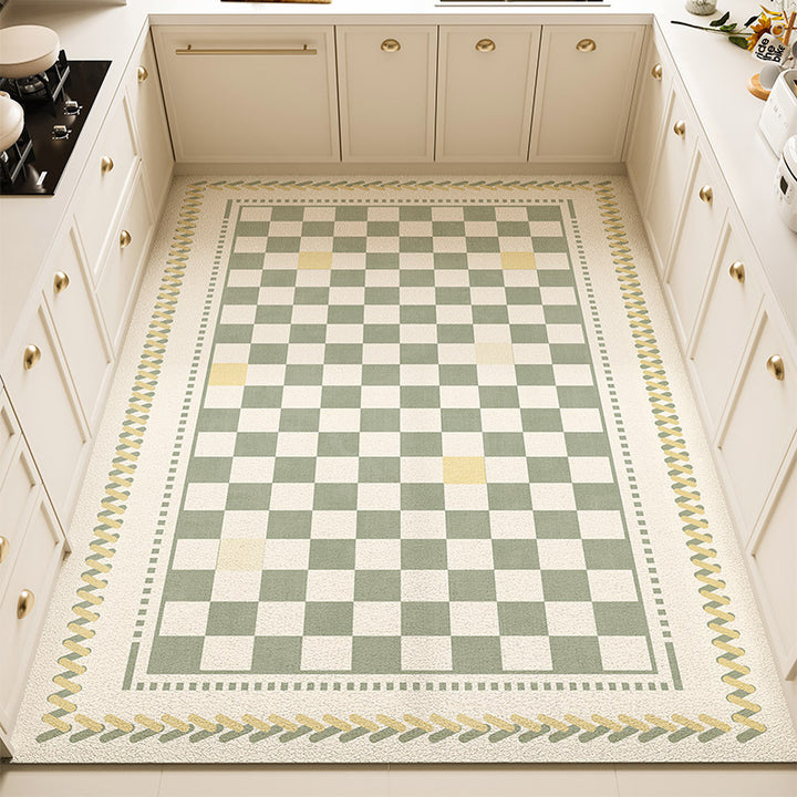 Floral Pattern Kitchen Rug