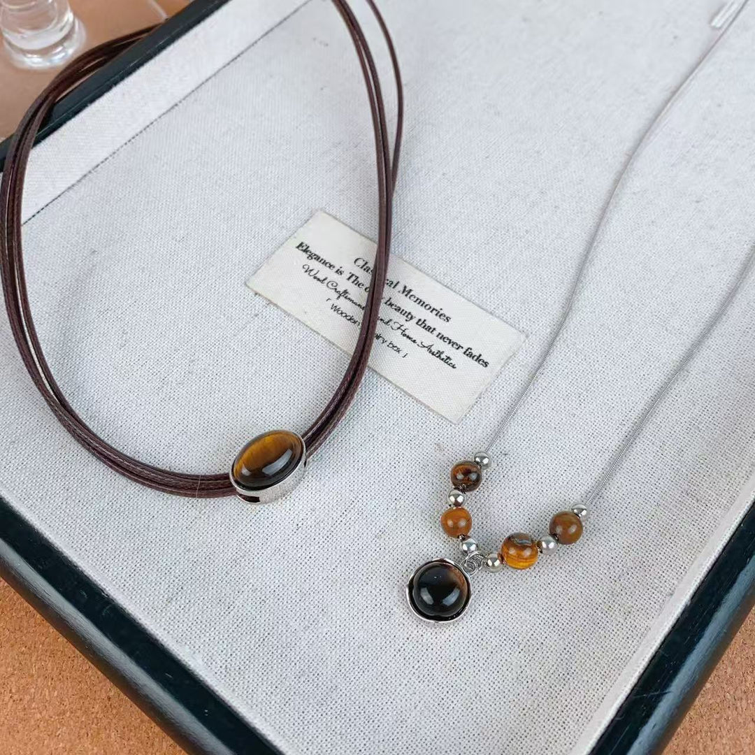 Tiger Eye Pendant Necklace Kalsten