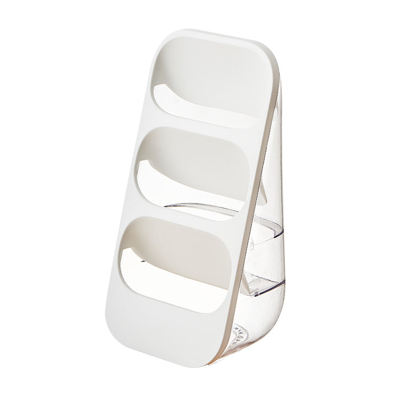 Triple sponge and brush holder with drip tray