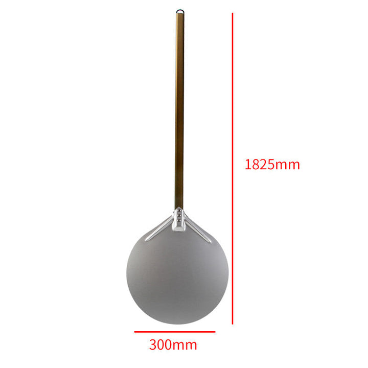 long wooden handled round aluminum pizza peel with reinforced neck Kalsten