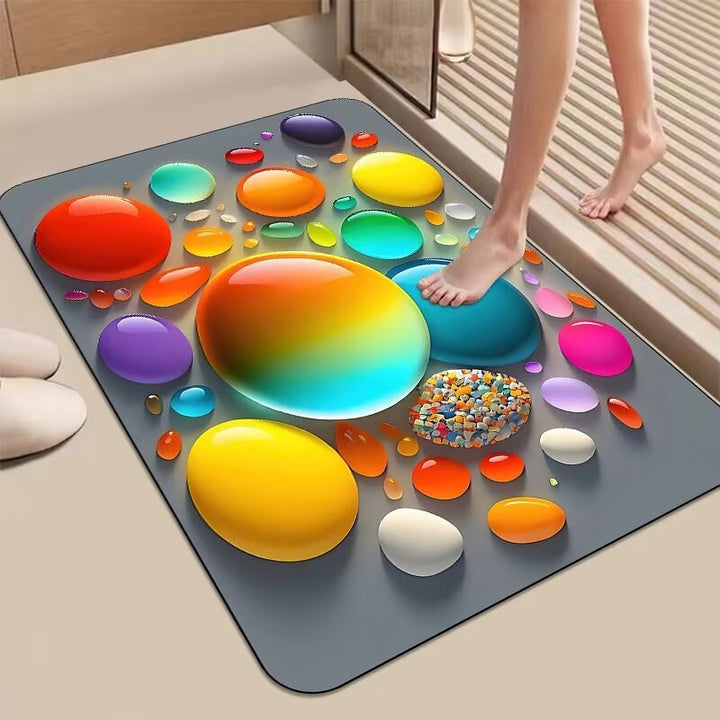 Decorative 3D Pebble Design Bath Mat Kalsten