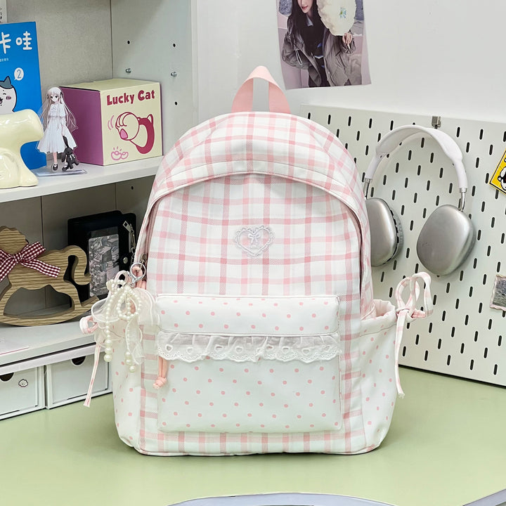 Decorative Plaid Backpack Kalsten