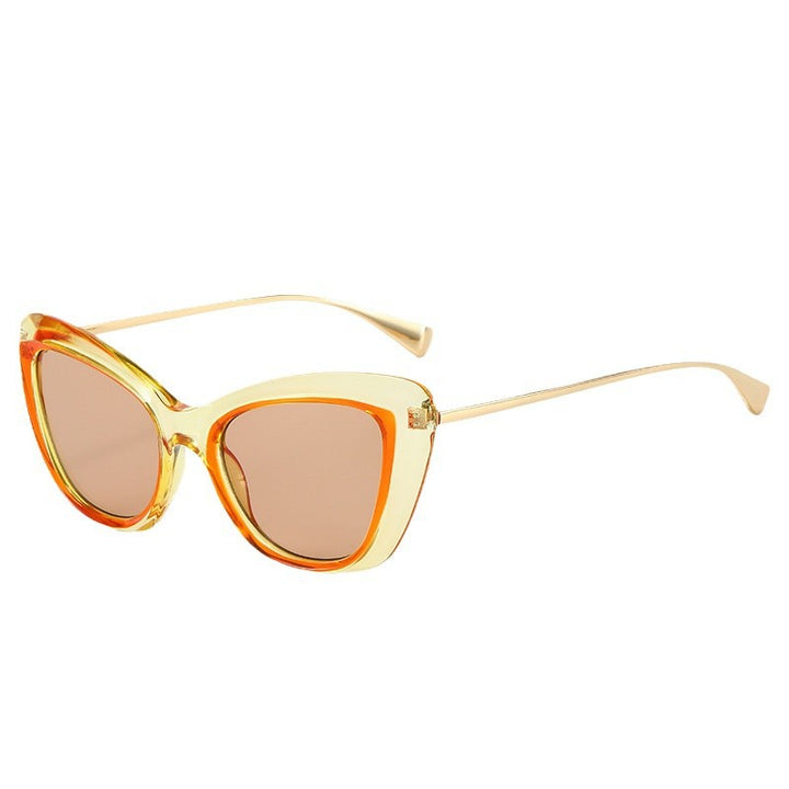 Ladies Cat-Eye Sunglasses with Elegant Metal Frame Kalsten