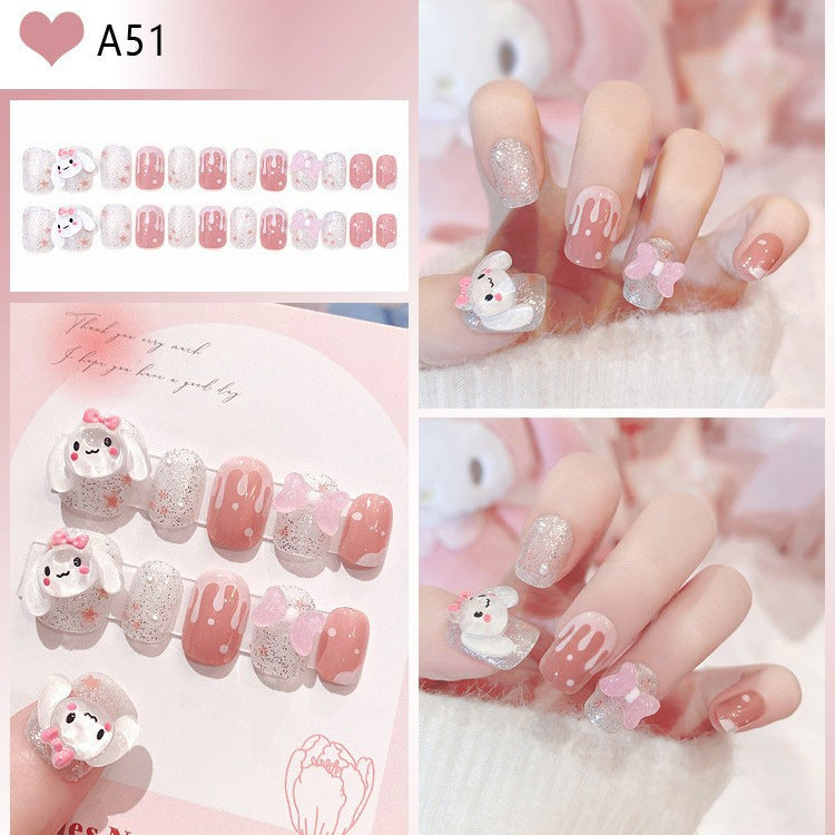 Decorative Floral Press-On Nail Tips Kalsten