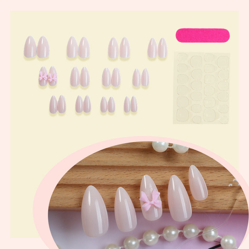 Elegant Ombre Bow Design Press-On Nails