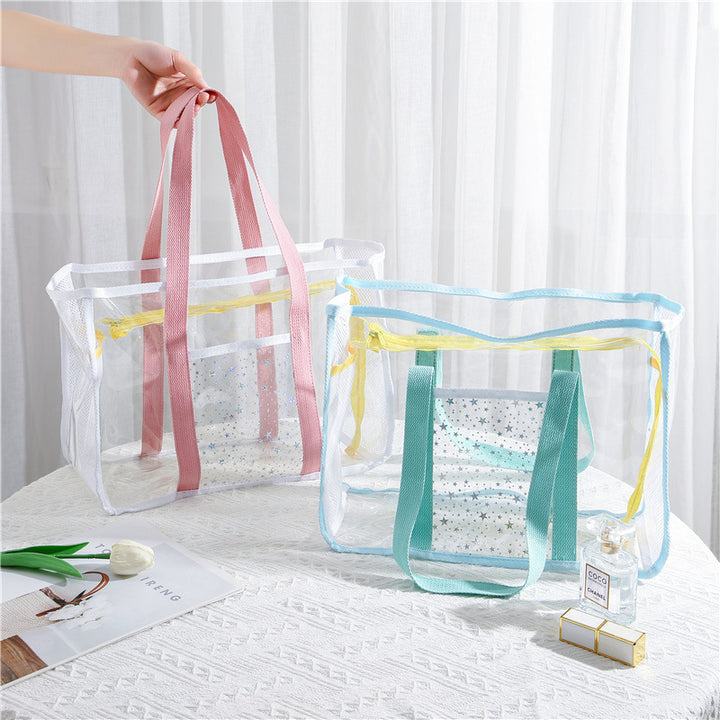 Transparent Mesh Shopping Tote Kalsten