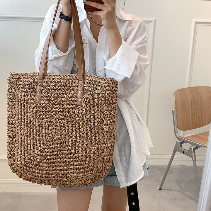 Handmade Tote Bag Made of Woven Natural Material Kalsten