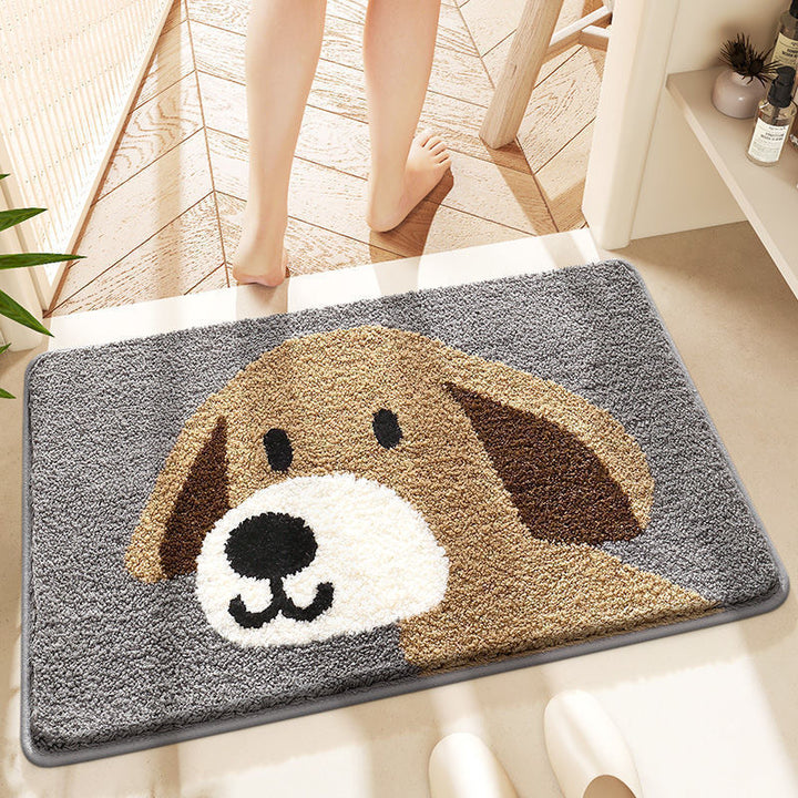 Playful Cat-Themed Bath Mat