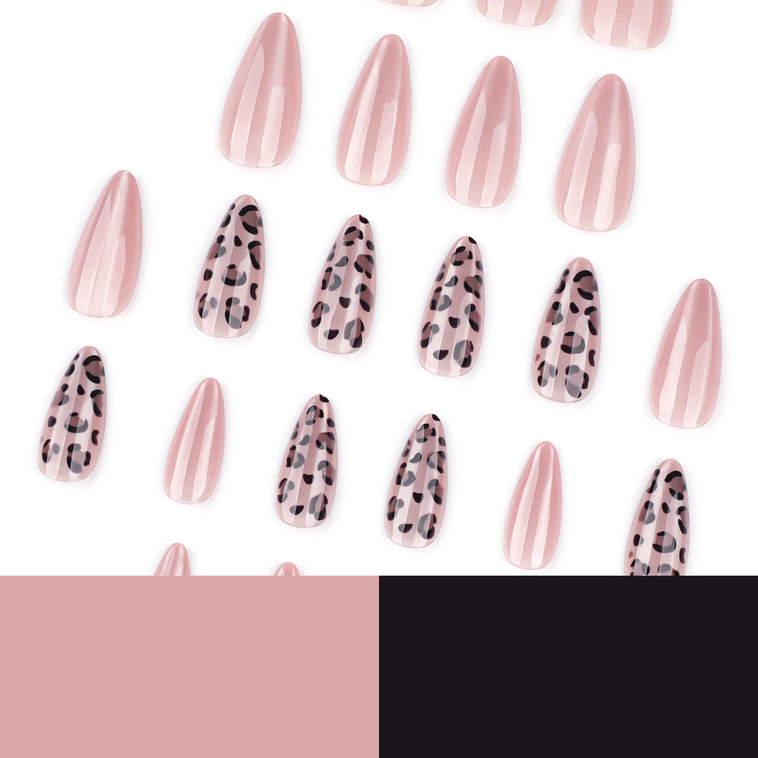 Elegant Stiletto Nail Extensions with Leopard Print Kalsten