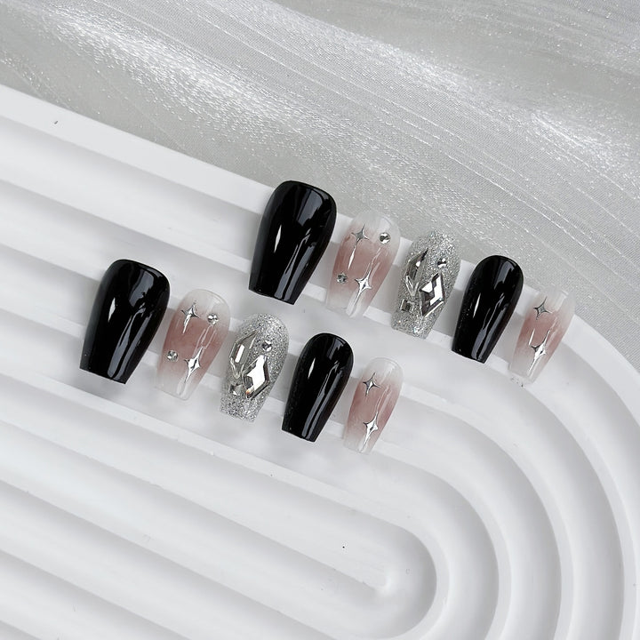 Butterfly-Embellished Press-On Nail Set