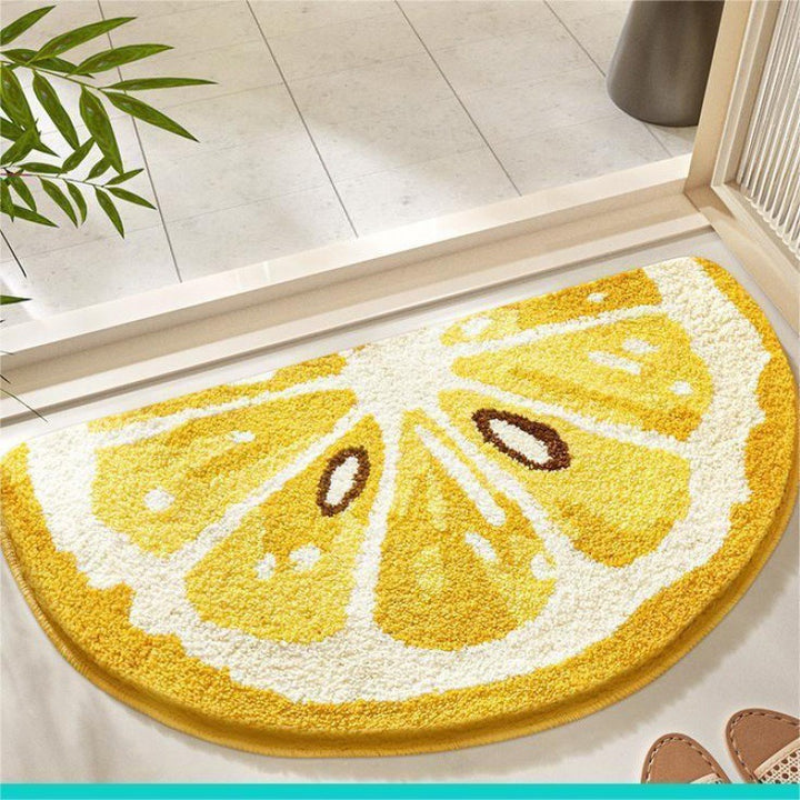 Lemon Slice Shape Bath Mat Kalsten