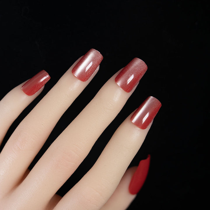 Glossy Square-Shaped Press-On Nails