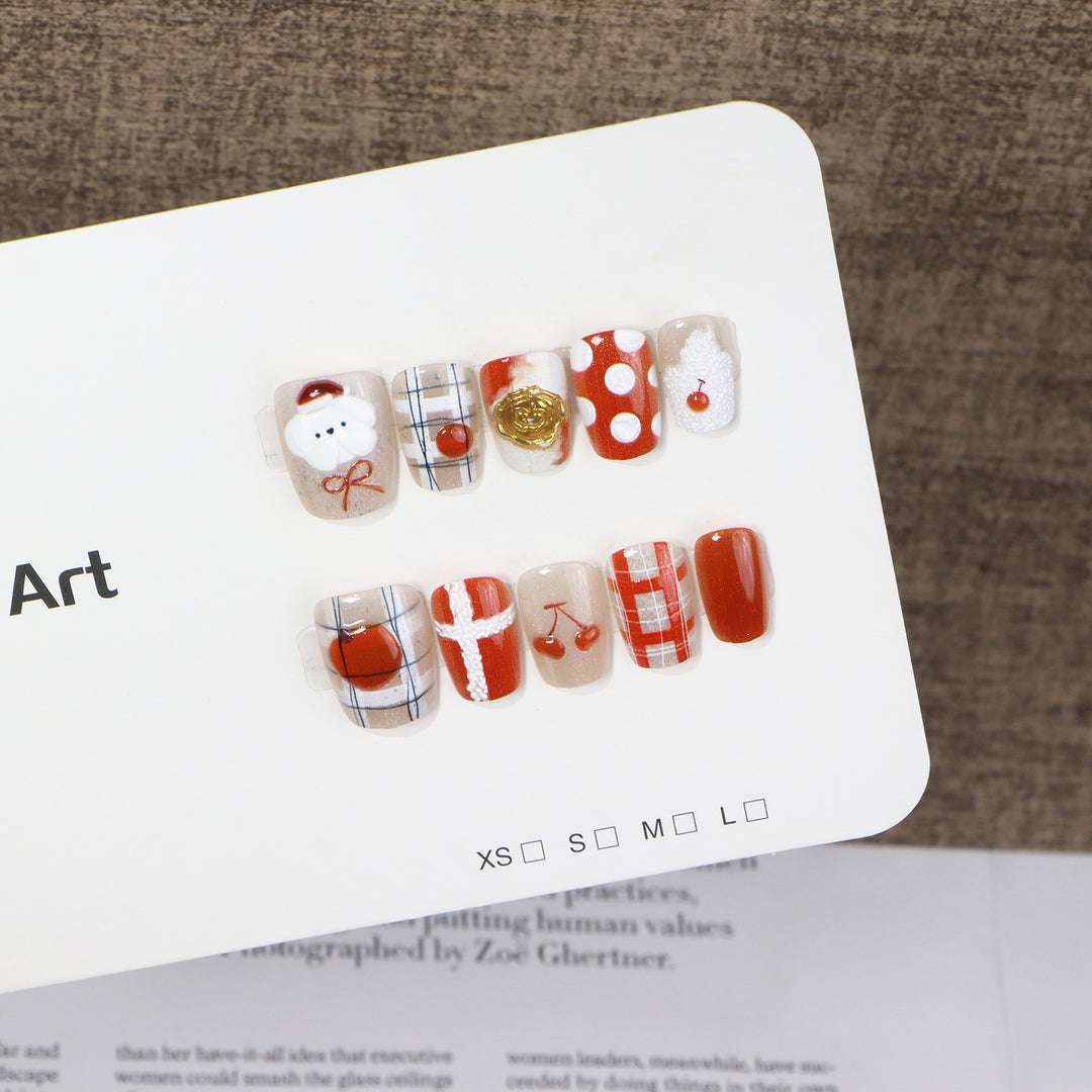 Festive-Themed Press-On Nail Art Set Kalsten