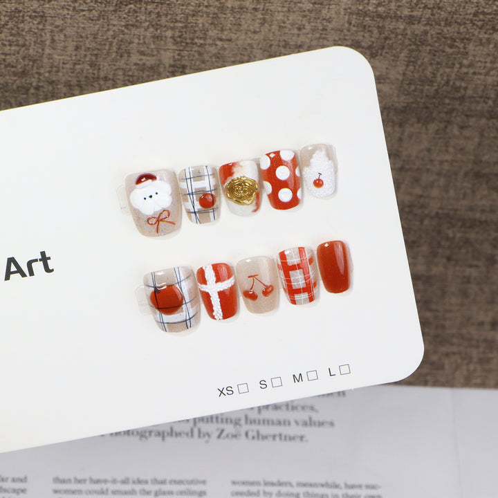 Festive-Themed Press-On Nail Art Set Kalsten