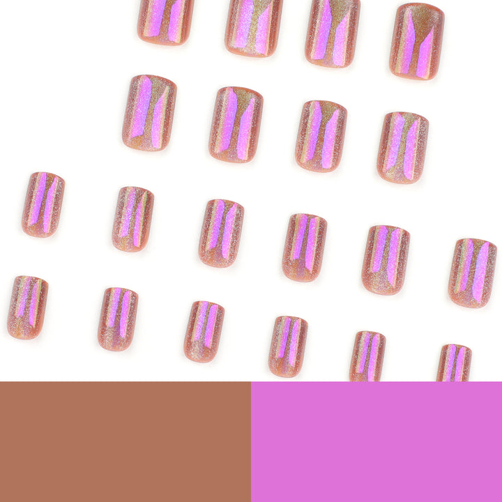 Artful Nail Art with Shimmering Gradient Kalsten
