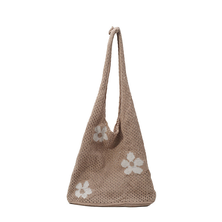Bohemian Floral Crochet Tote Bag