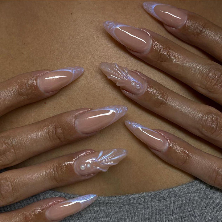 Artificial nail art with curved design Kalsten