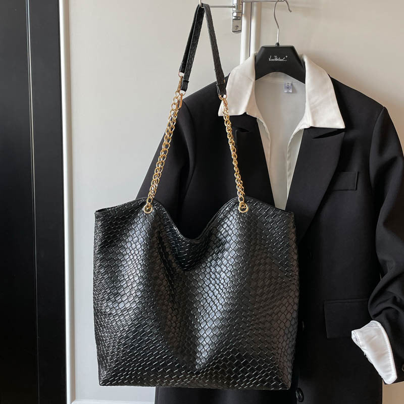 Elegant Textured Shopper Tote Bag