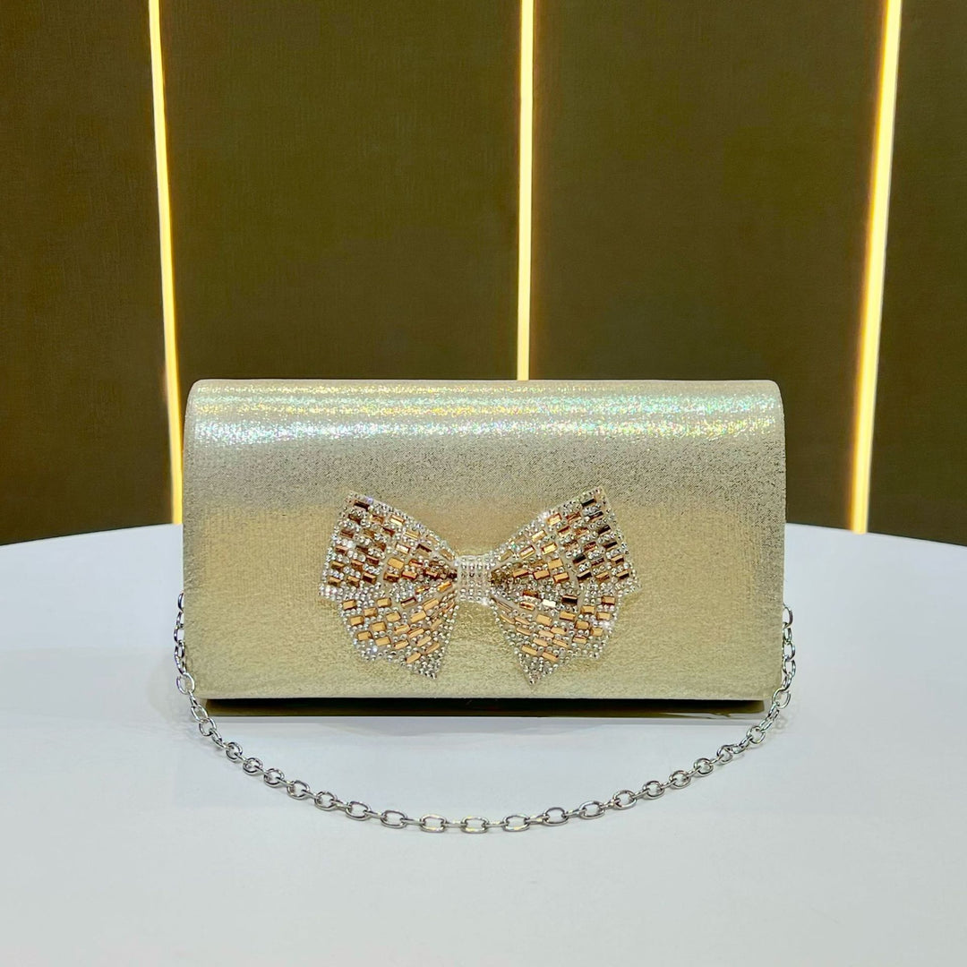 Bow-Decorated Evening Clutch