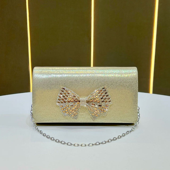 Bow-Decorated Evening Clutch
