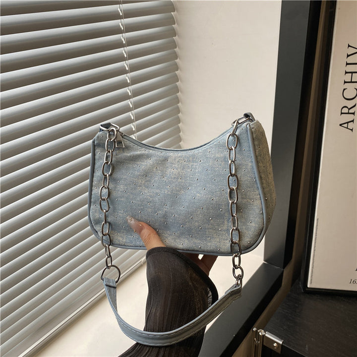 Vintage-Inspired Denim Hobo Bag Kalsten