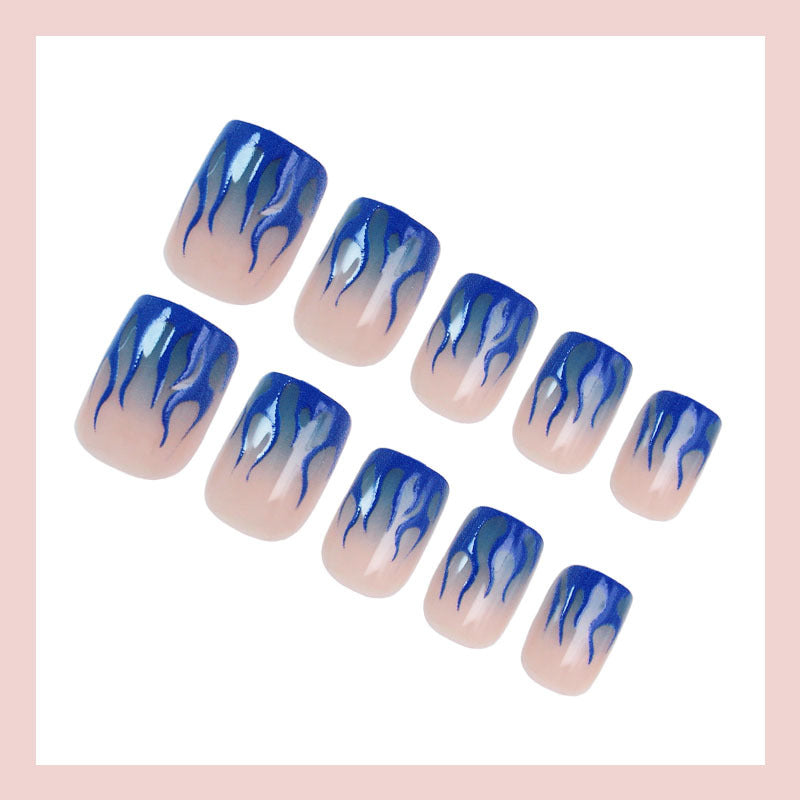 Nail set with creative flame designs Kalsten
