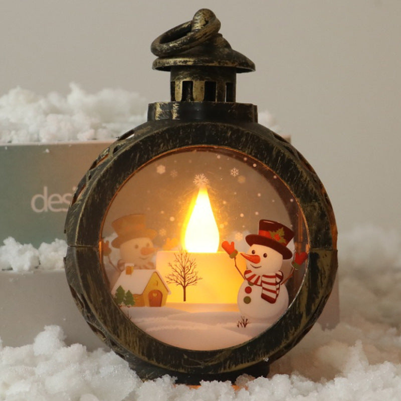 Decorative Christmas lantern with LED lighting