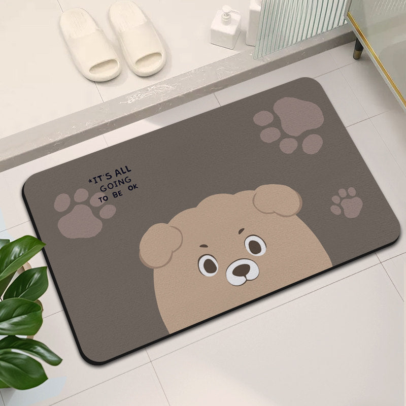 Stylish Abstract Design Bath Mat