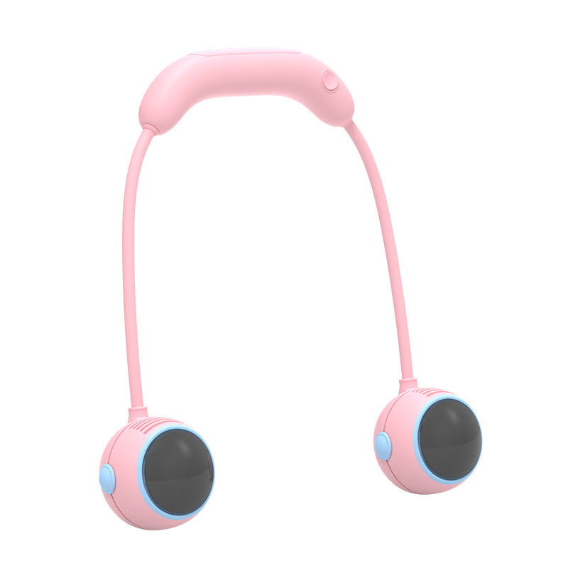 Cooling adjustable hands-free dual bladeless neck fan with USB-C rechargeable battery Kalsten